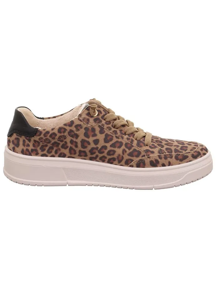 Leren sneakers "Rejoise" lichtbruin