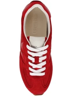 Leren sneakers rood