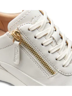 Leren sneakers "Tivoli Zip-Off" wit