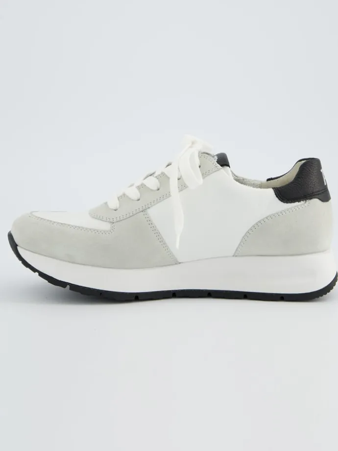 Leren sneakers wit/crème