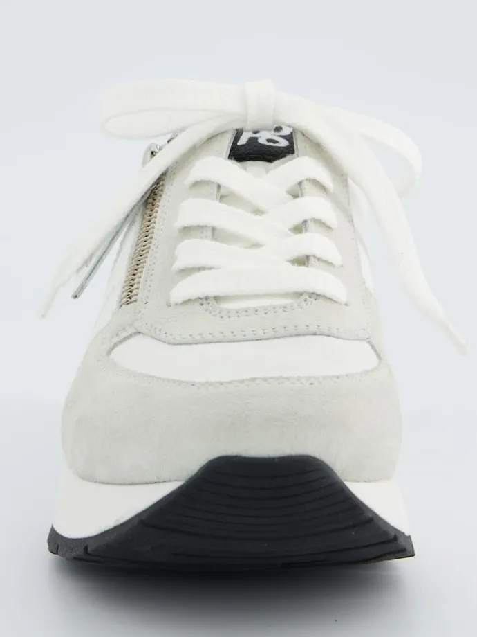 Leren sneakers wit/crème