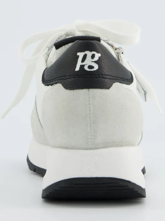 Leren sneakers wit/crème