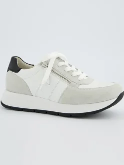 Leren sneakers wit/crème