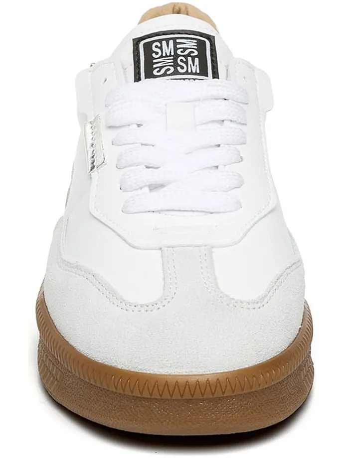 Leren sneakers wit/zilverkleurig