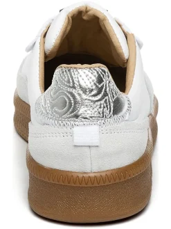 Leren sneakers wit/zilverkleurig