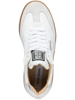 Leren sneakers wit/zilverkleurig