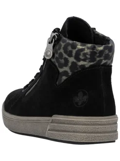 Leren sneakers zwart