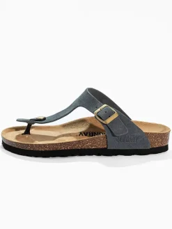 Leren teenslippers 