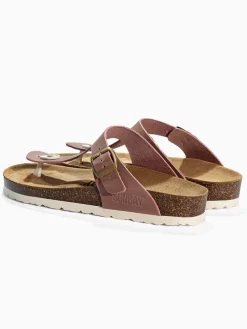 Leren teenslippers 