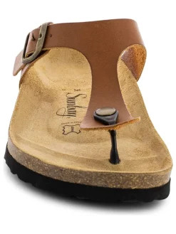 Leren teenslippers