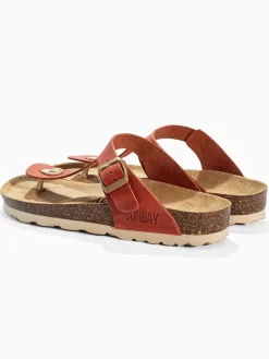 Leren teenslippers 
