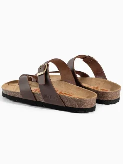 Leren teenslippers 