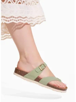 Leren teenslippers