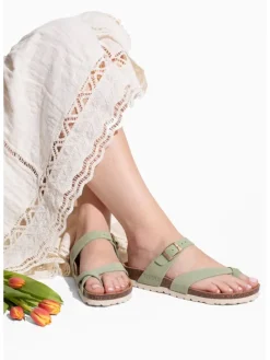 Leren teenslippers