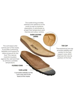 Leren teenslippers lichtbruin