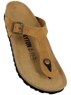 Leren teenslippers