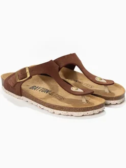 Leren teenslippers 