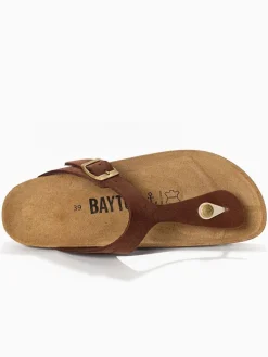 Leren teenslippers 