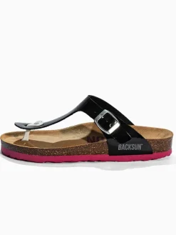 Leren teenslippers 