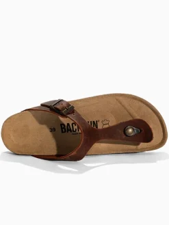 Leren teenslippers 