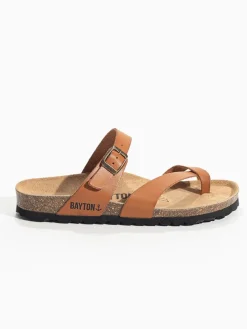 Leren teenslippers
