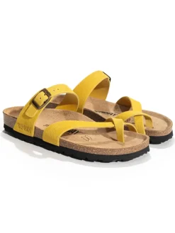 Leren teenslippers 