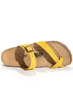 Leren teenslippers 