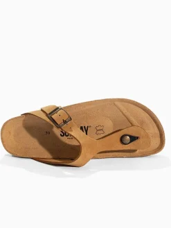 Leren teenslippers 