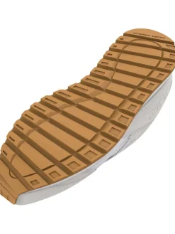 Leren trainingsschoenen beige/wit