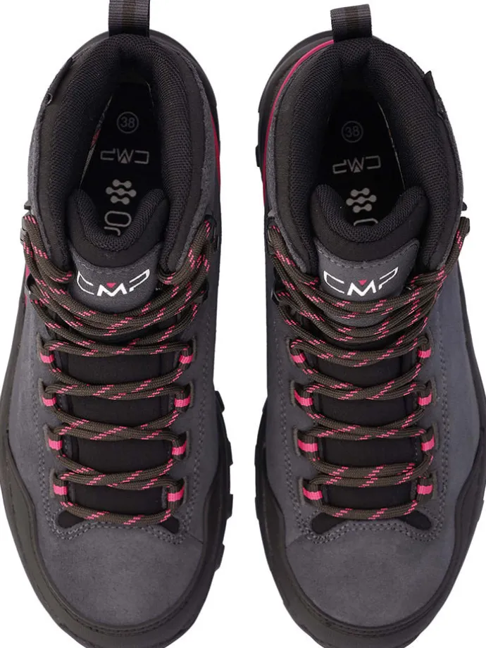 Leren trekkingboots "Myzar Mid" donkerblauw/roze