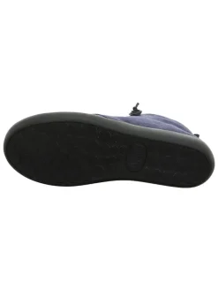 Leren veterschoenen donkerblauw