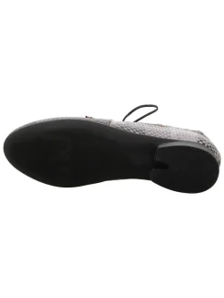 Leren veterschoenen grijs