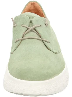 Leren veterschoenen groen