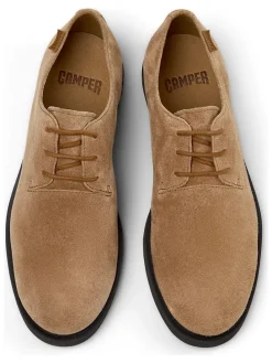 Leren veterschoenen "Iman" lichtbruin