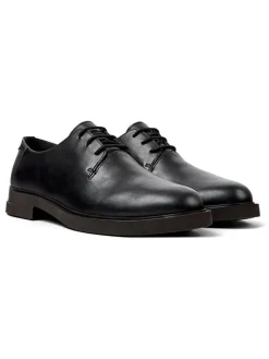 Leren veterschoenen "Iman" zwart