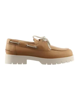Leren veterschoenen "Timberly" donkerblauw