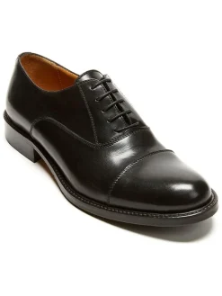 Leren veterschoenen zwart