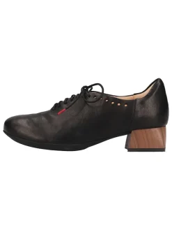 Leren veterschoenen zwart