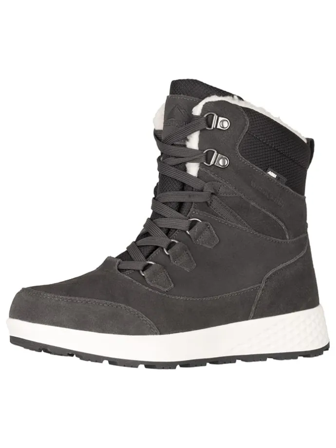 Leren winterboots "Eldfjall" grijs