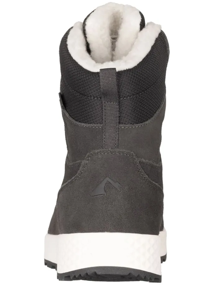 Leren winterboots "Eldfjall" grijs