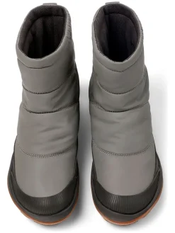 Leren winterboots grijs/zwart