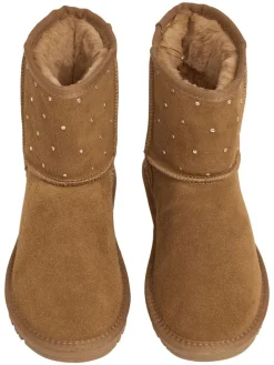 Leren winterboots lichtbruin