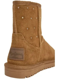 Leren winterboots lichtbruin