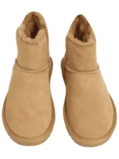 Leren winterboots lichtbruin