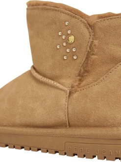 Leren winterboots lichtbruin