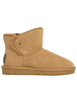 Leren winterboots lichtbruin