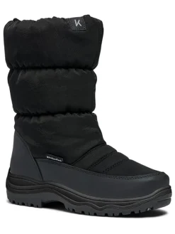 Leren winterlaarzen "Lyne" zwart