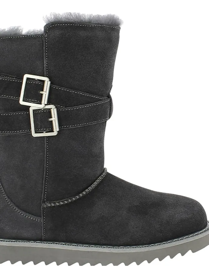 Leren winterlaarzen "Mells Waterproof" grijs