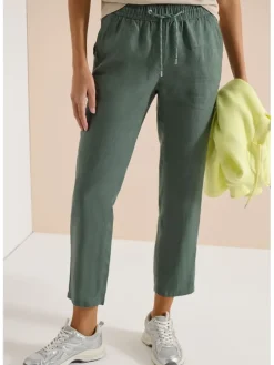 Linnen broek kaki