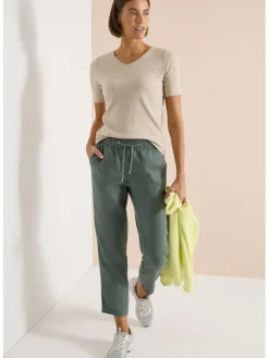 Linnen broek kaki